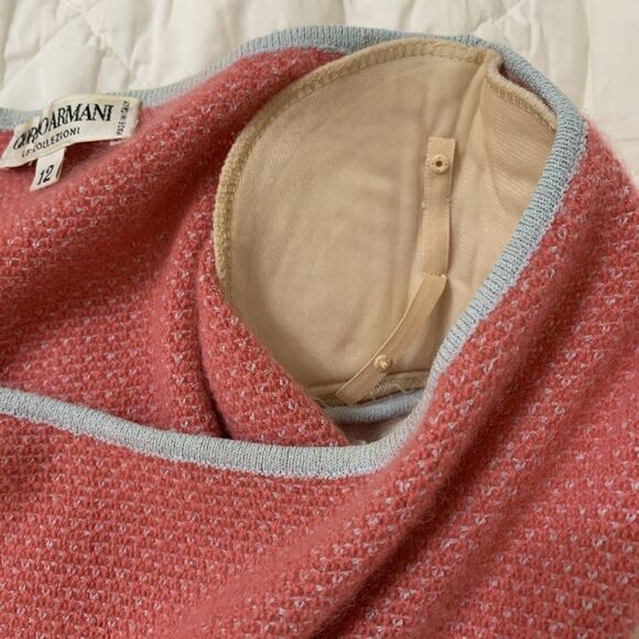 Emporio Armani Le Collezioni Women’s Cashmere Sleeveless Top Rose Pink Sz 12 - Picture 6 of 8